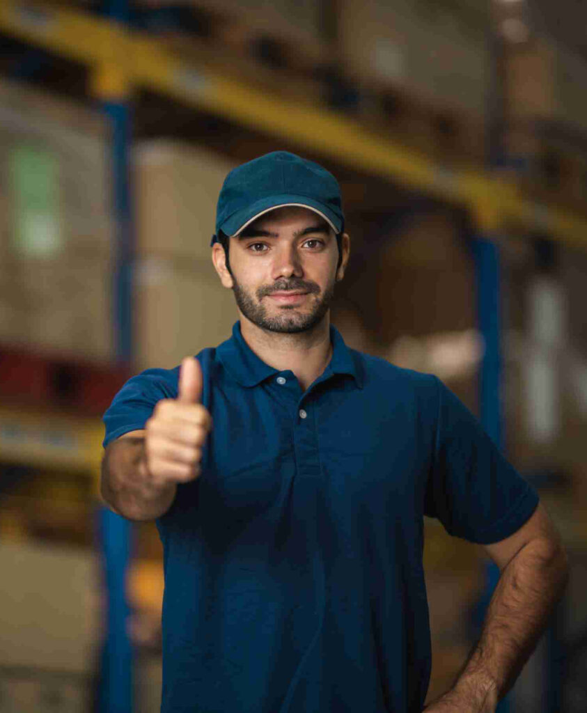 warehouse employee of three points logistics